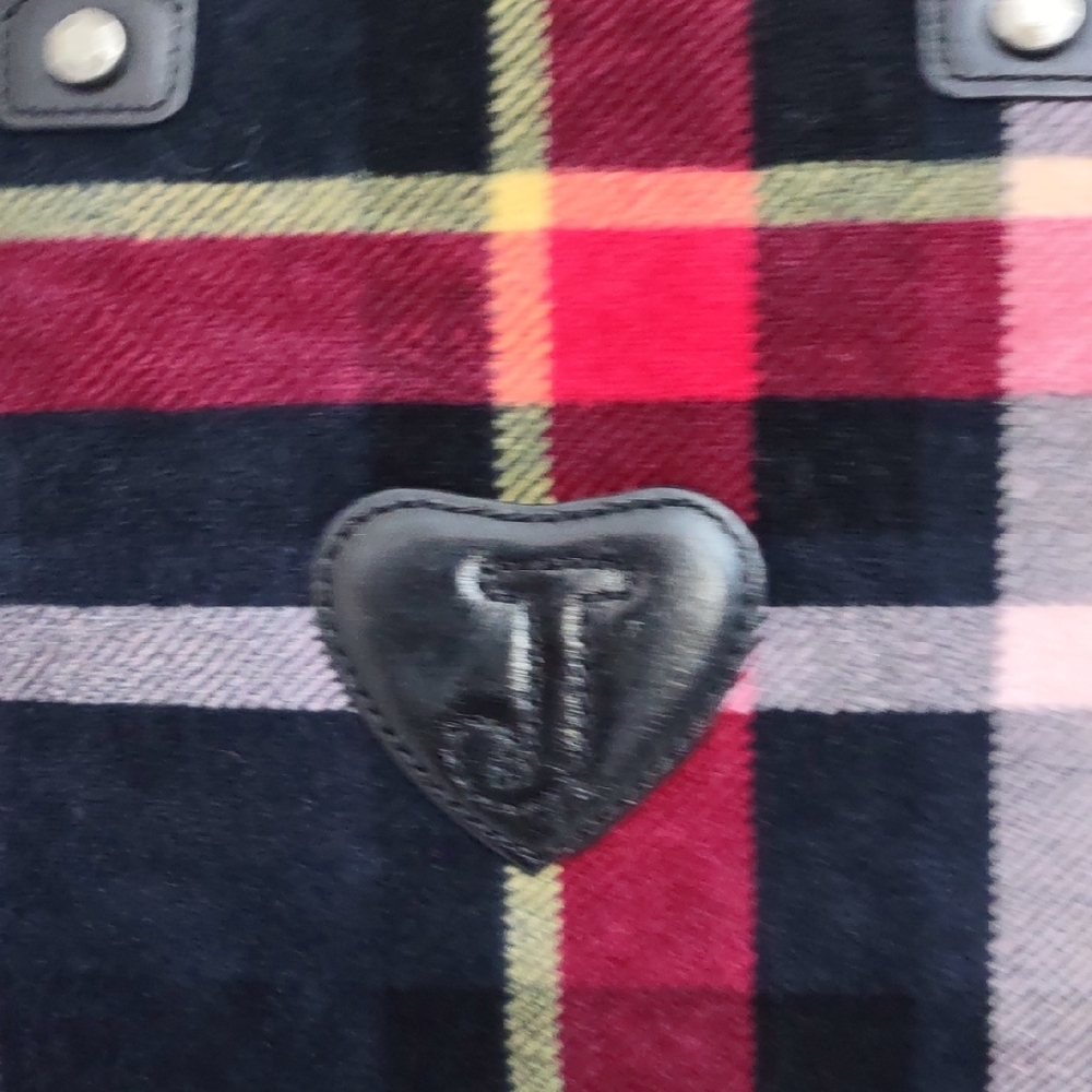 Vintage Juicy Couture Black and Red Plaid Bag - Picture 5 of 13